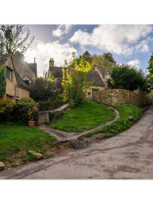 Street View of Bibury, England  -  Blank Inside -  Pack of 10 (standard envelopes) (US & CA Only) Cottagecore Collection