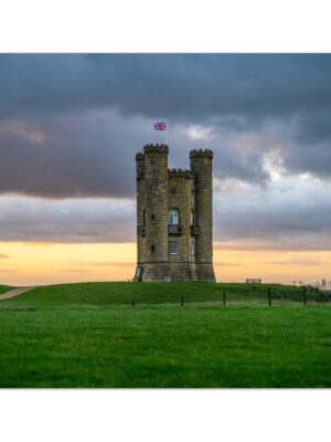 Winter is Coming,  Broadway Tower in the Cotswolds  -  Blank Inside -  Pack of 10 (standard envelopes) (US & CA Only) Cottagecore Collection