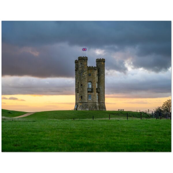 Winter is Coming,  Broadway Tower in the Cotswolds  -  Blank Inside -  Pack of 10 (standard envelopes) (US & CA Only) Cottagecore Collection