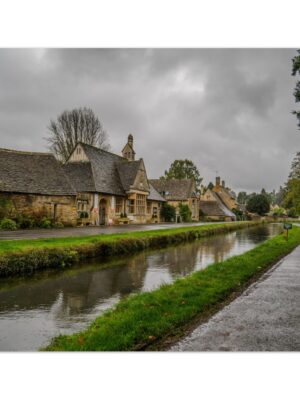 Cozy Autumn Walk in Lower Slaughter, Cotswolds -  Blank Inside -  Pack of 10 (standard envelopes) (US & CA Only) Cottagecore Collection