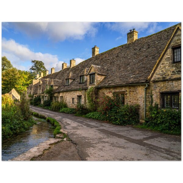 Arlington Row, Bibury, Cotswolds  -  Blank Inside -  Pack of 10 (standard envelopes) (US & CA Only) Cottagecore Collection