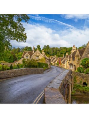 Famous Bridge Scene (Castle Combe, Cotswolds) -  Blank Inside -  Pack of 10 (standard envelopes) (US & CA Only) Cottagecore Collection