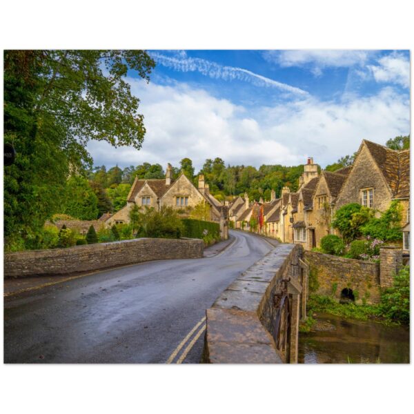 Famous Bridge Scene (Castle Combe, Cotswolds) -  Blank Inside -  Pack of 10 (standard envelopes) (US & CA Only) Cottagecore Collection