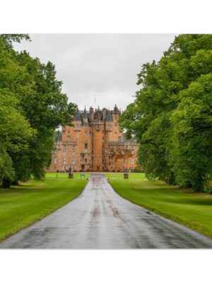 Glamis Castle up the Drive, Angus, Scotland  -  Blank Inside -  Pack of 10 (standard envelopes) (US & CA Only) Scottish Castle Collection