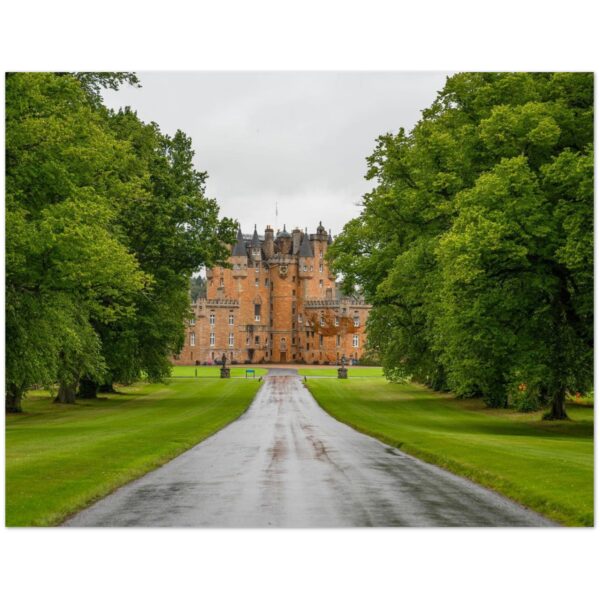 Glamis Castle up the Drive, Angus, Scotland  -  Blank Inside -  Pack of 10 (standard envelopes) (US & CA Only) Scottish Castle Collection