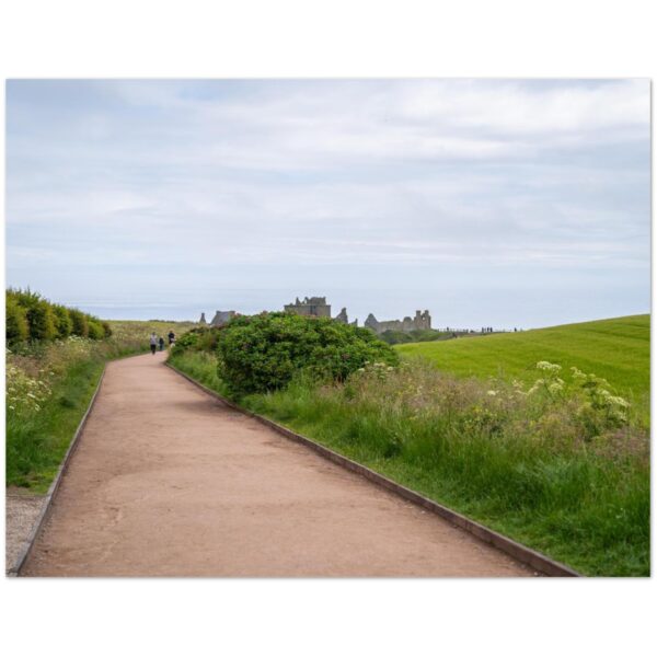 Dunnottar Castle Pathway, Aberdeenshire, Scotland  -  Blank Inside -  Pack of 10 (standard envelopes) (US & CA Only) Scottish Castle Collection