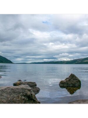 Loch Ness by Urquhart Castle, Highlands, Scotland  -  Blank Inside -  Pack of 10 (standard envelopes) (US & CA Only) Scottish Castle Collection
