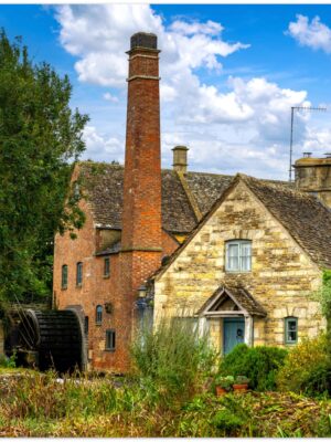 The Old Mill, Cotswolds  -  Blank Inside -  Pack of 10 (standard envelopes) (US & CA Only) Cottagecore Collection