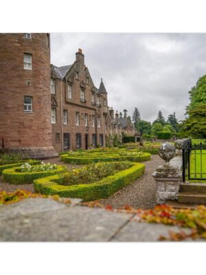 Glamis Castle Gardens, Angus, Scotland  -  Blank Inside -  Pack of 10 (standard envelopes) (US & CA Only) Scottish Castle Collection