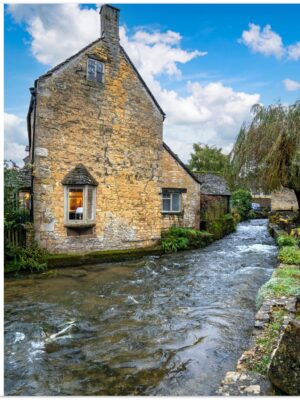 Bourton on the Water, Cotswolds  -  Blank Inside -  Pack of 10 (standard envelopes) (US & CA Only) Cottagecore Collection