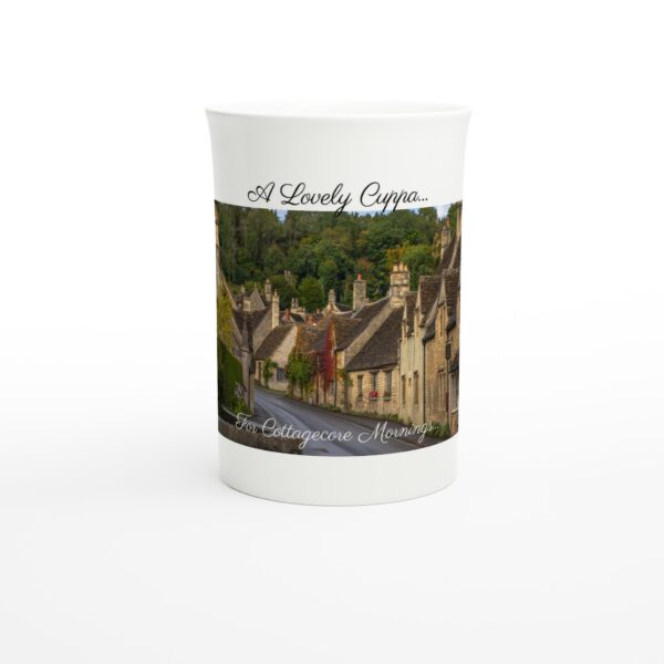 "A lovely Cuppa" for you - White 10oz Porcelain Slim Mug - Landscape Inspired Mugs Collection